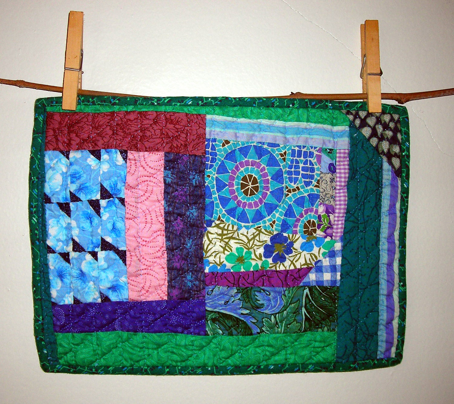 Treasured Mid Century Modern Mosaic Medallion Mini Quilt