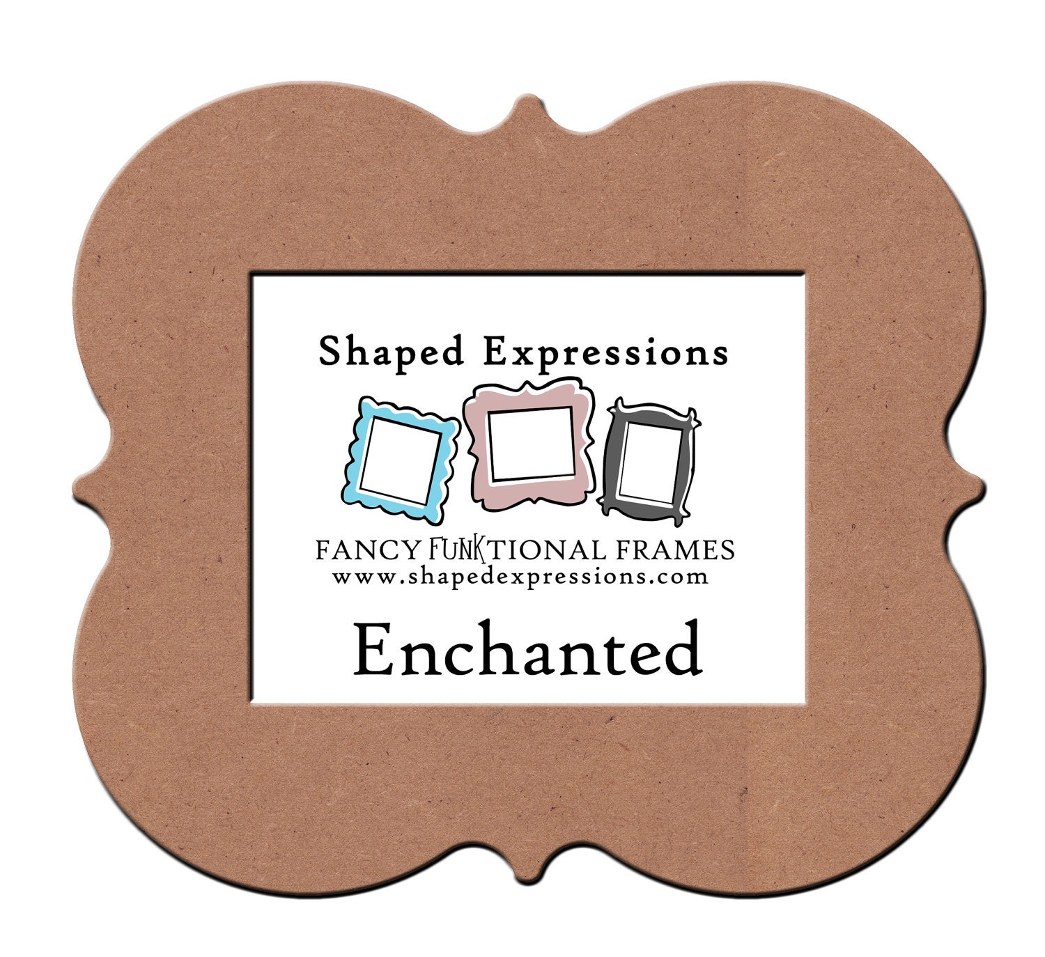 11x14 curvy picture frame - Enchanted Unfinished