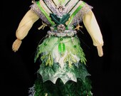 Small Silver and Green Yule Goddess