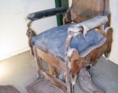 Late 1800's Antique Victorian Koken Wooden Barber Chair - Fancy - See Detail
