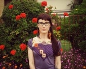 Tangerine Star Earrings Shooting Stars Asymmetrical Statement Lazer cut