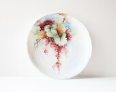 Hand Painted Bavaria Vintage Plate Shabby Chic Vintage Grapes On Vine Shabby Chic Home Decor