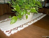 Table Runner Swedish Weaving Brown
