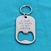 Personalized Gift For Him Bottle Opener Keychain - Wedding Best Man Groomsman Birthday Gift