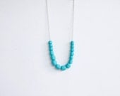 Aqua Pebble Necklace