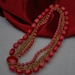 Vintage Multi strand Bead and Gold chain necklace