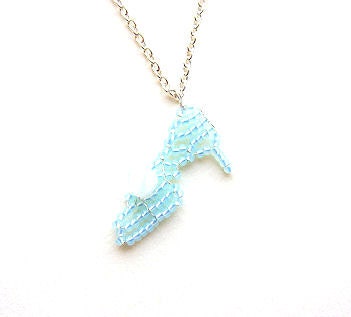 Cinderella's Slipper Beaded Charm Necklace Disney Princess Inspired