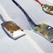 Abstract rectangular pendant- whimsical organic design- galaxy- under 25