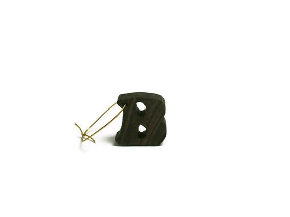Wooden Initial Ornament -  Letter B