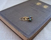 Iridescent Gold Dangling Leverback Earrings - Handmade Jewelry - Small Earrings - Ready to Ship