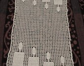 Christmas candles table runner cover decoration placemat centerpiece crochet handmade