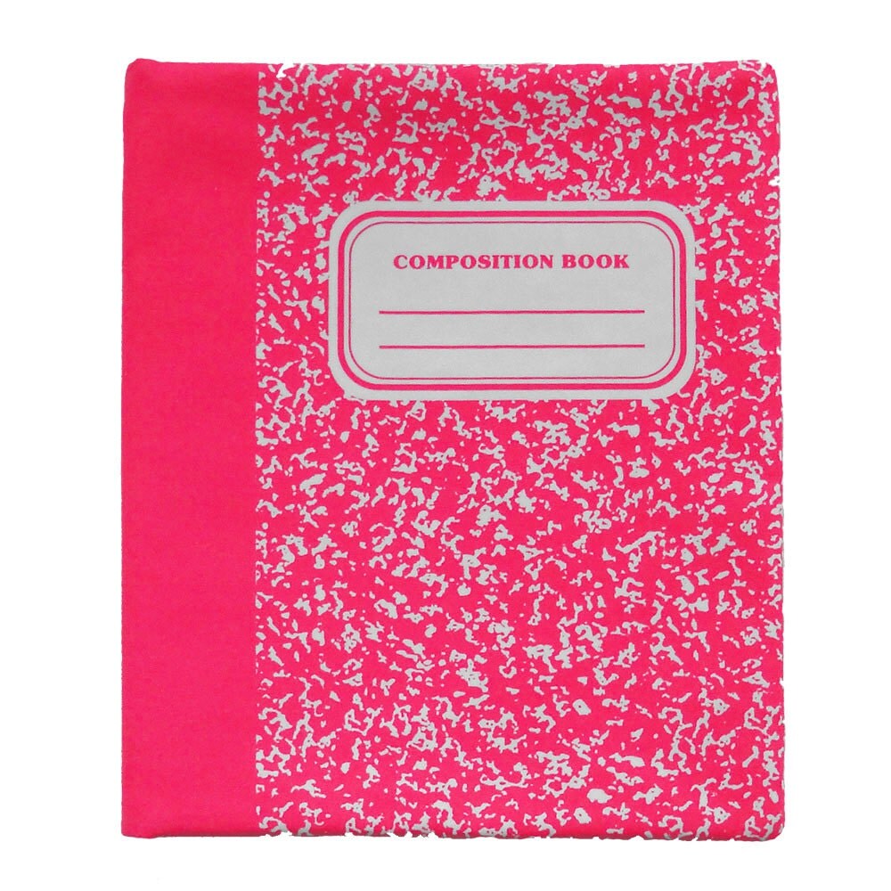 Ipad Sleeve Neon Pink Composition Notebook By Wonderthreadssupply