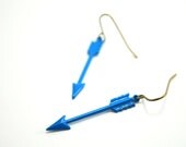Small Blue Arrow Earrings