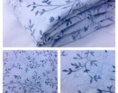 Blue Vine Fabric-Reclaimed Bed Linen Fabric