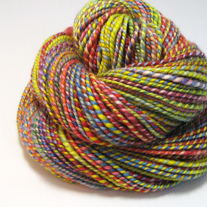 Handspun Yarn - RYB Party - 95 Yards