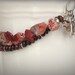 Mexican Fire Opal Bracelet, Red Tiger Eye - Double Strand Bracelet