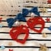 Red, White and Blue Sweetheart Earrings