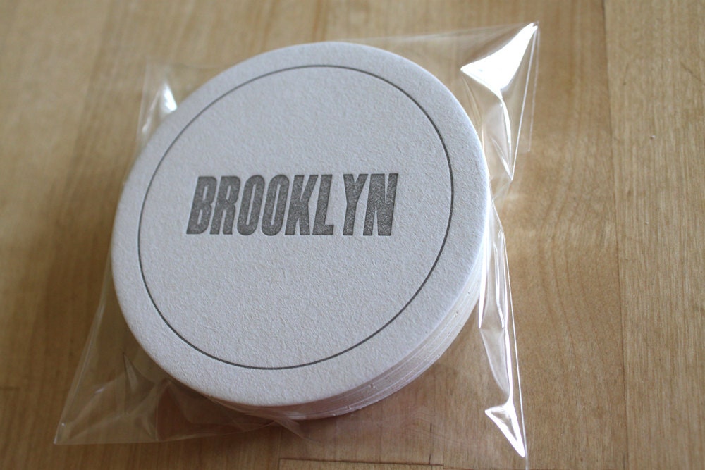 NEW YORK CITY Letterpress Neighborhood Coasters (Pack of 10)
