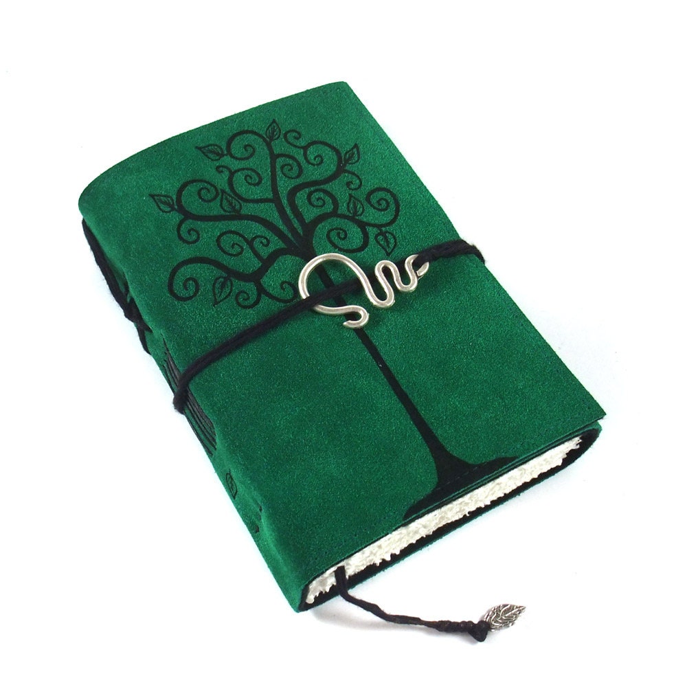 Journal, Leather, Diary, Notebook, Swirl Tree