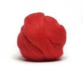Red Needle Felting Spinning Fiber, 1 oz with 3 free coordinating, blended fiber samples