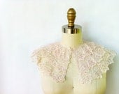 Pink Lace Capelet - Wedding Capelet - Lace Collar - Weddings and Bridal