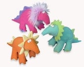 Dippy Dinosaurs (Snugglies) Plushies Toy Pattern PDF INSTANT DOWNLOAD
