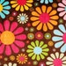 RESERVED - 1.5 yards of Flower Child Minky Fabric - Licensed Robert Kaufman print for Shannon Fabrics in Brown