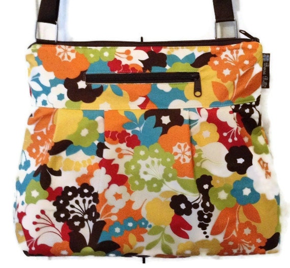 iPad Purse Kindle Handbag iPad Shoulder Bag Nook Purse Padded Electronics Pocket MEDIUM HOBO BAG Mystery of ColorFabric
