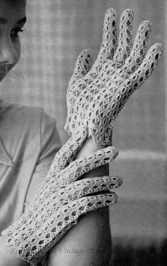 Vintage Crochet Pattern pdf Summer Gloves in by ...