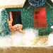 Frosty's House Light up Christmas House Holiday Decoration Vintage Assemblage Mixed Media
