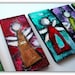 Inspirational Angels  mixed media on wood  4 x 8 SOAR in Red, brown,white,  black by Jodi Ohl Sweet Repeats