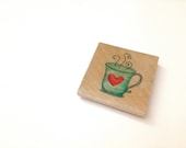 Heart Coffee Mug Magnet