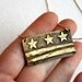 Oxidized Brass Washington D.C Flag Pendant