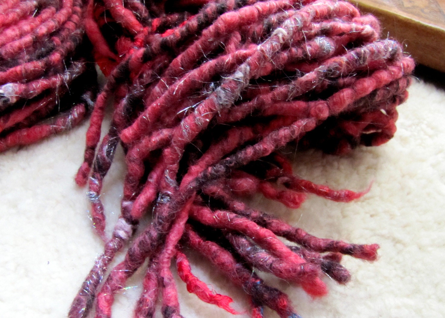 Faerie Spun Dreads - Handmade Felted Wool Double Ended Dread Falls