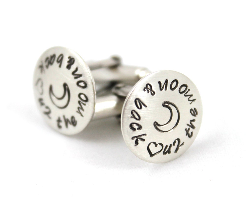 ... You To The Moon And Back Cufflinks, Wedding Gift, Anniversary Gift