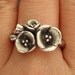 A Bouquet of Poppies - Handsculpted, Cast Sterling Silver Ring - Ready to Ship (Sizes 7.5 to 8.5)