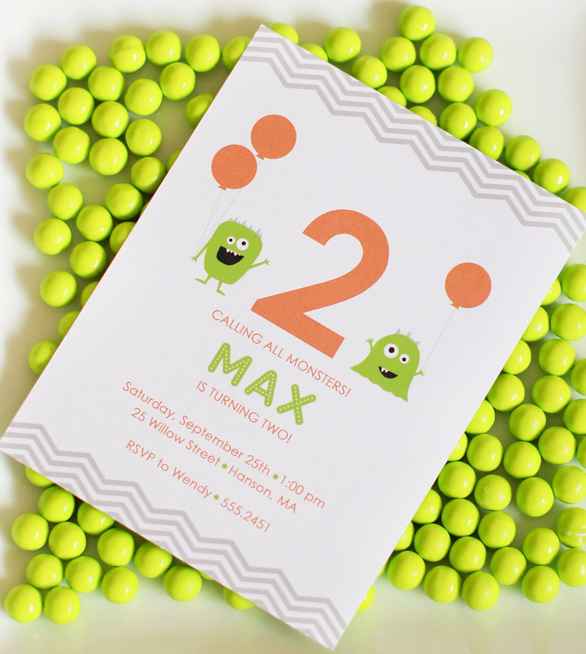 Monster Birthday Party Invitation - PRINTABLE only Il_570xn