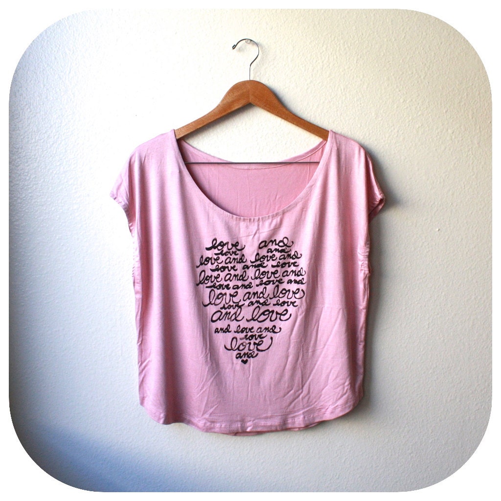 Love and Love and Love. ONE SIZE Neena Creates Original Slouchy Shirt in Pink
