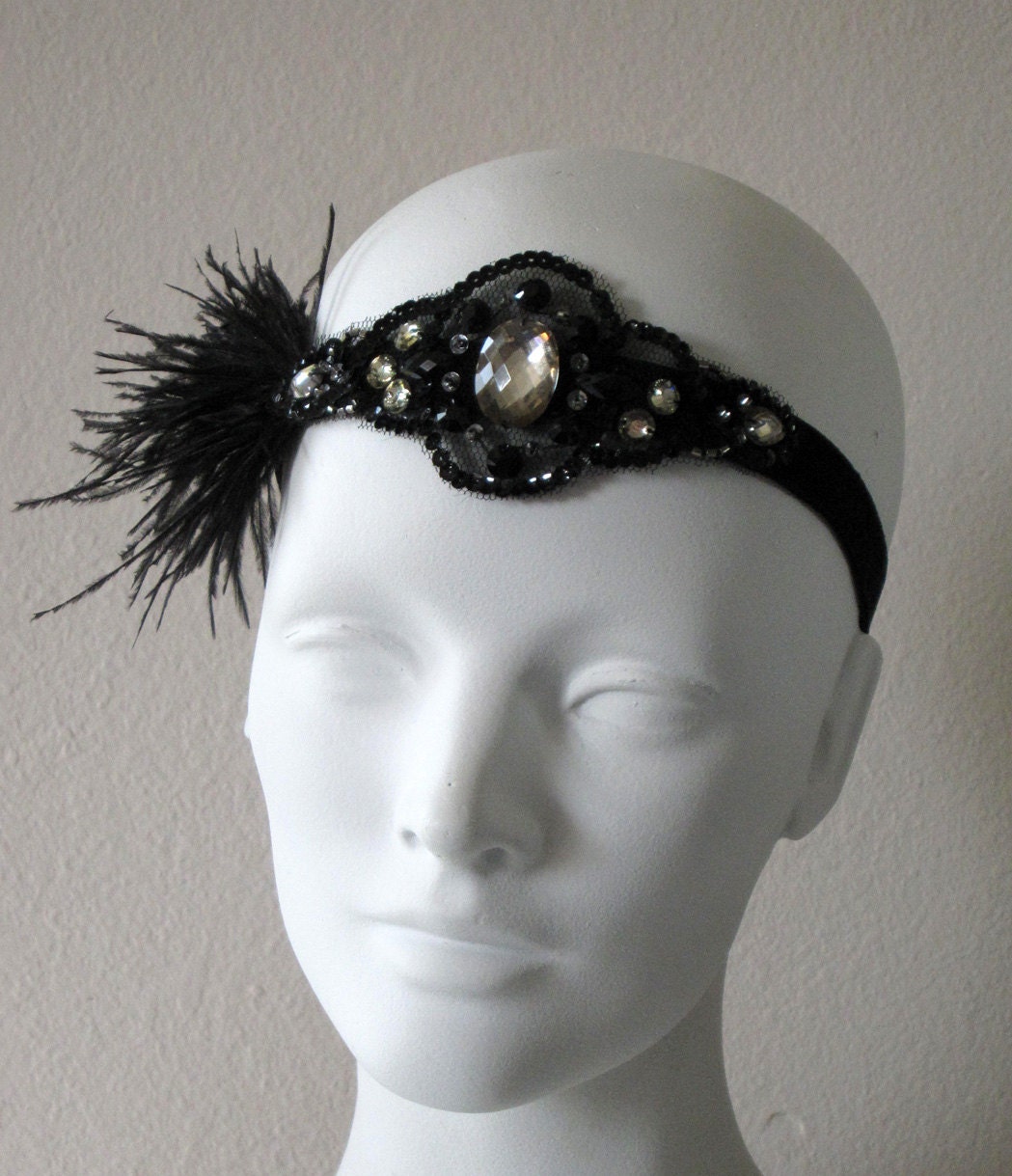 Roaring 20s Flapper Feather Headband