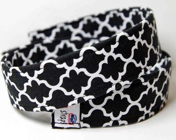 DSLR Camera straps- Lattice in Black Camera Strap with quick release