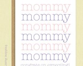 Baby Shower Card - Mommy - Congrats on Expecting Card - Boy or Girl - Happy Shower Greeting Card