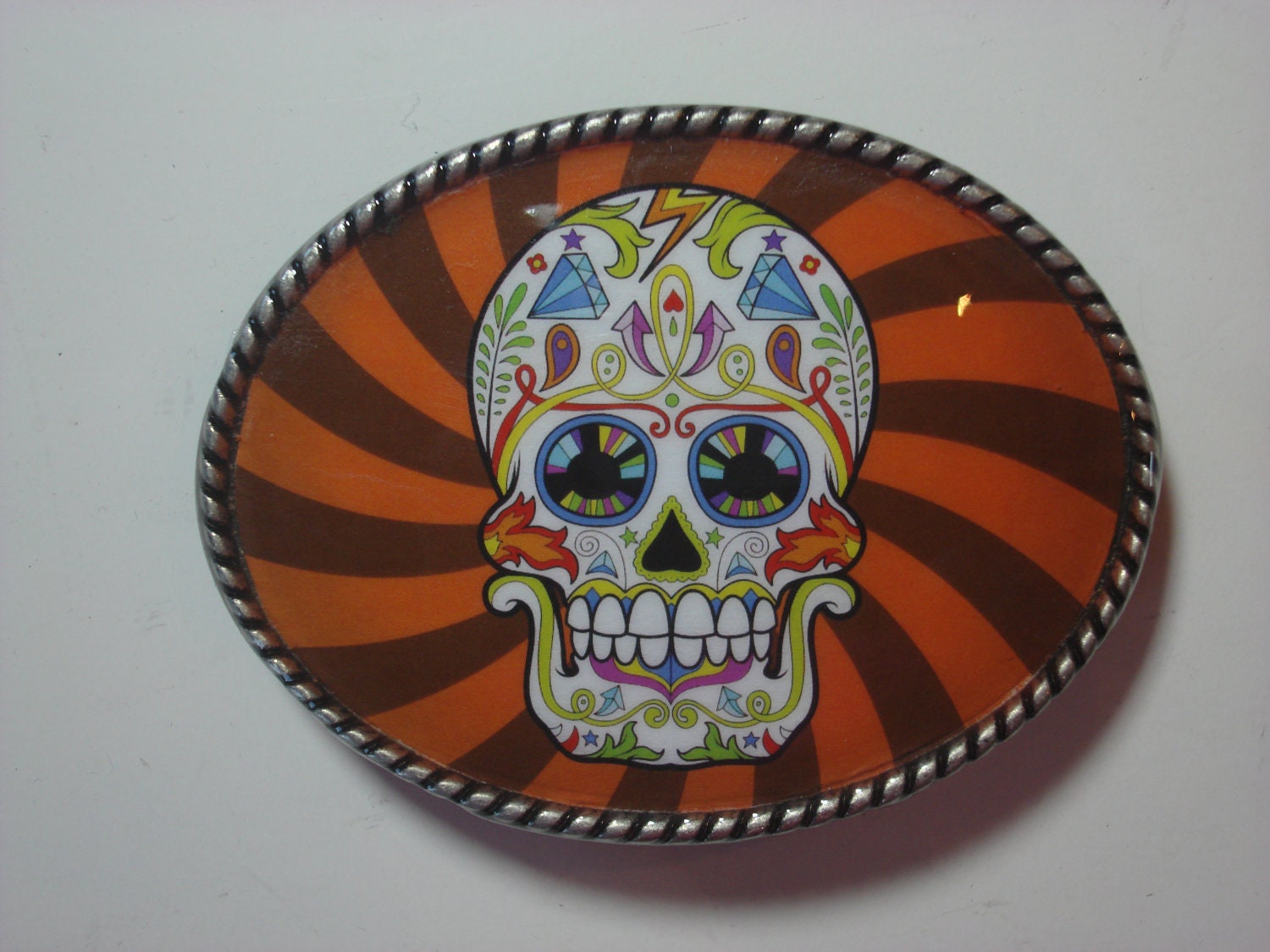 Sugar Skull 1 Belt Buckle - Day of the Dead