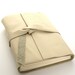 Cream Leather Journal and Sketchbook, A Handmade Journal in Oyster.