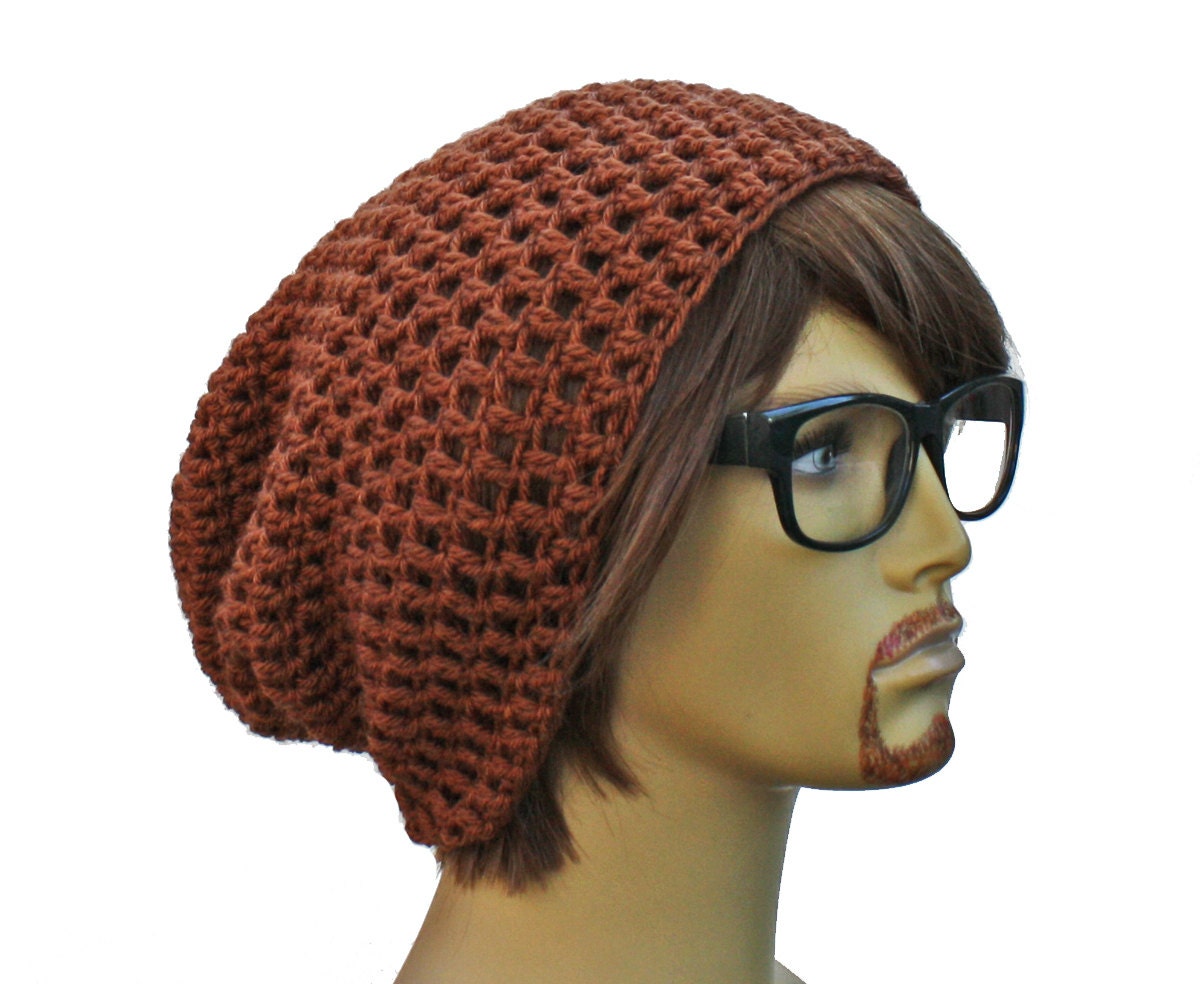 Brown Slouch Beanie- Mens or Unisex- Ultimate Slacker