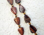 Tiger Eye Leaves Necklace