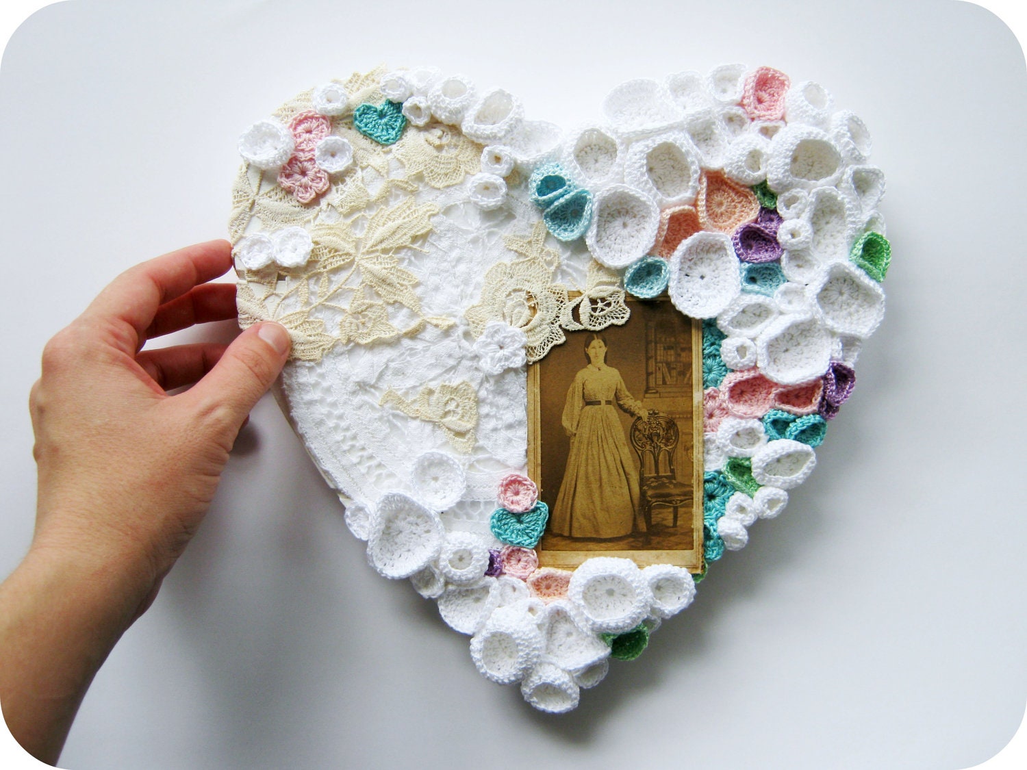 Vintage Inspired Mixed Media Wall Art - Antebellum Girl