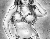 Femme de reves 2 ACEO - limited edition print 2/20 by Delphine Levesque Demers