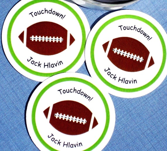 PRINTABLE Football Labels for Stickers Tags by ladybuglabels