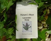 Lavender Soap, Vegan Friendly, 5 to 6 oz bar, enriched with shea butter