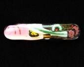 Mod Floral fused glass barrette